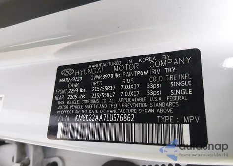 2020 Hyundai Kona Sel from USA, damaged, VIN KM8K22AA7LU576862